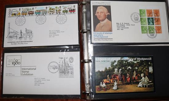 STAMPS, GB QEII 1971-2002, First Day Covers 1966-1983, PHQ cards and booklets (7 albums total) and other stamps(-)